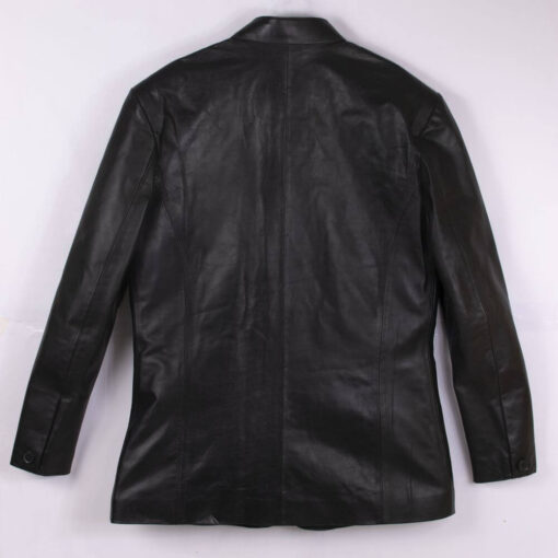 Douglas Black Blazer Leather Jacket For Men - Image 2