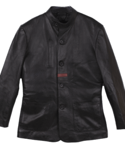 Douglas Black Blazer Leather Jacket For Men