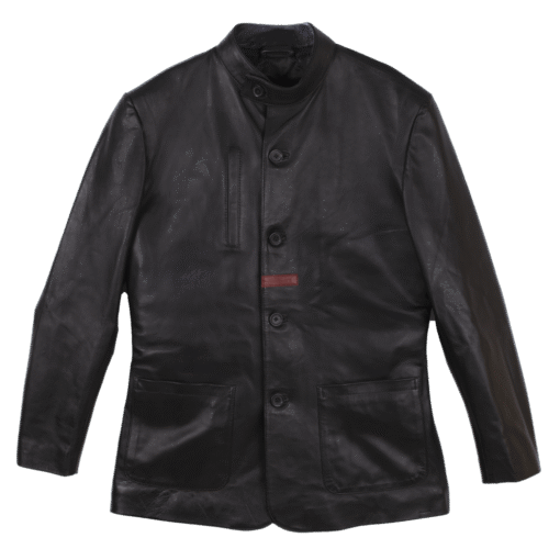 Douglas Black Blazer Leather Jacket For Men