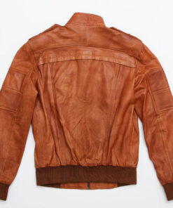 Alternative view of Kyle Brown Biker Leather Jacket For Men