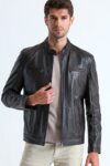 Austin Leather Jacket for Men – Black
