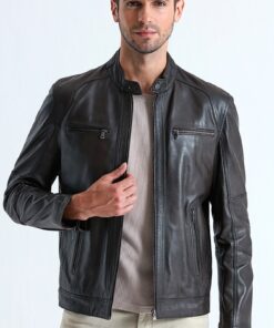 Austin Leather Jacket for Men – Black