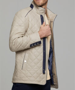 Beige Cambridge Men’s Leather Jacket