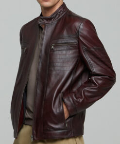 Alternative view of Bordeaux George Men’s Leather Jacket