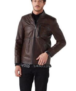 Cameron Brown Leather Stylish Jacket For Men